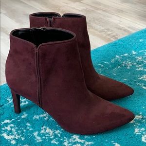 Maroon Suede Heels
